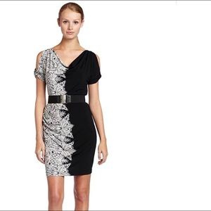 BCBGMAXAZRIA cowl neck cocktail dress